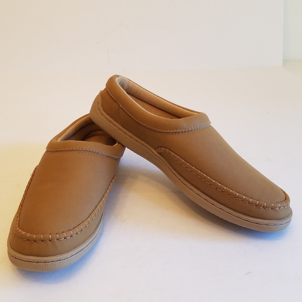 My Slippers by My Pillow Women's Cushioned Slip on Size 10 Brown Leather Upper